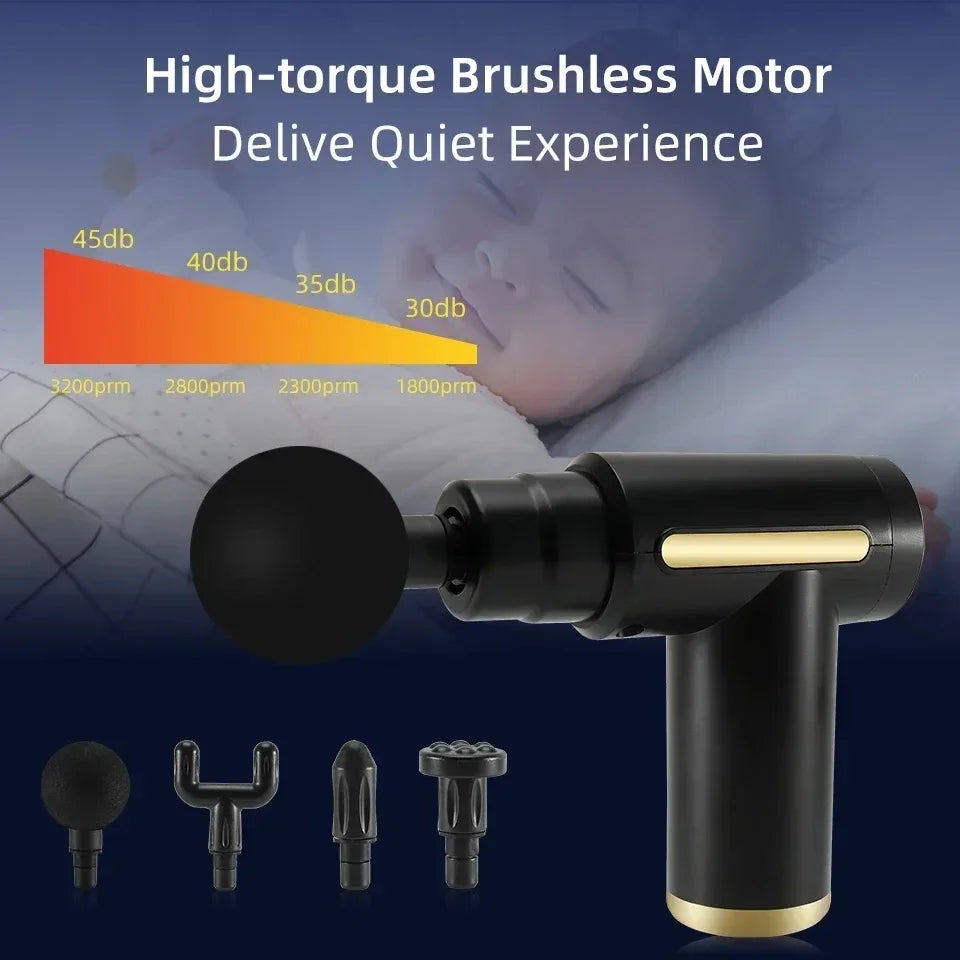 Fascia Gun Massager - Deep Tissue Therapy, High-Torque Motor, Portable & Elegant - Rapid Soreness Relief for Body