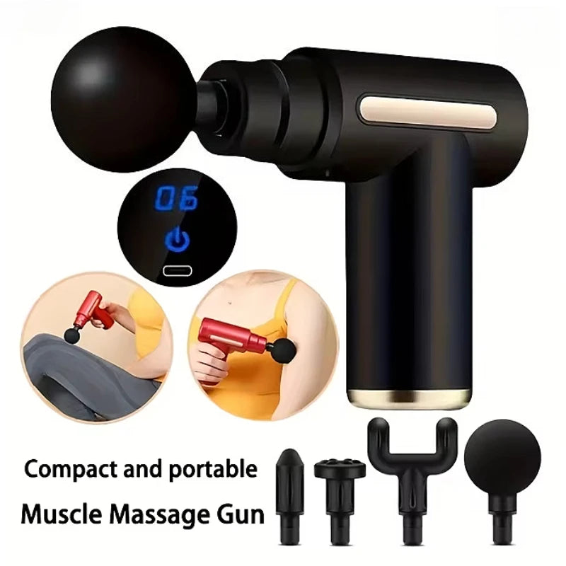 Fascia Gun Massager - Deep Tissue Therapy, High-Torque Motor, Portable & Elegant - Rapid Soreness Relief for Body