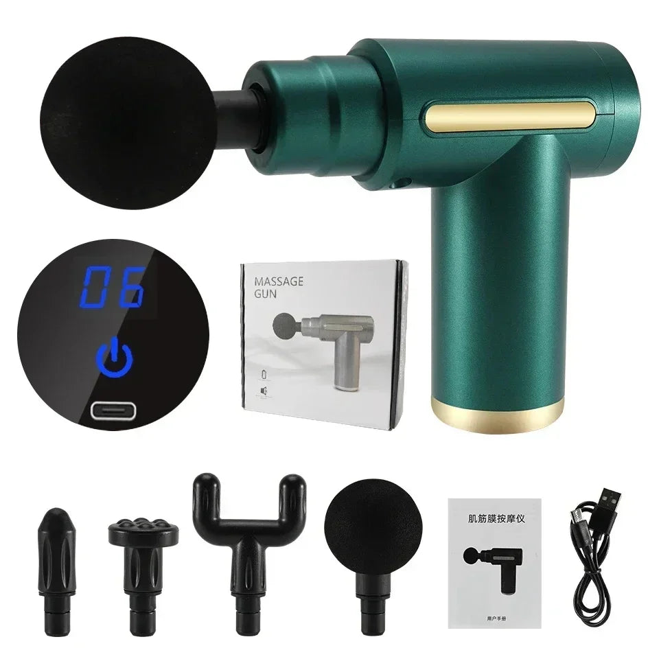 Fascia Gun Massager - Deep Tissue Therapy, High-Torque Motor, Portable & Elegant - Rapid Soreness Relief for Body